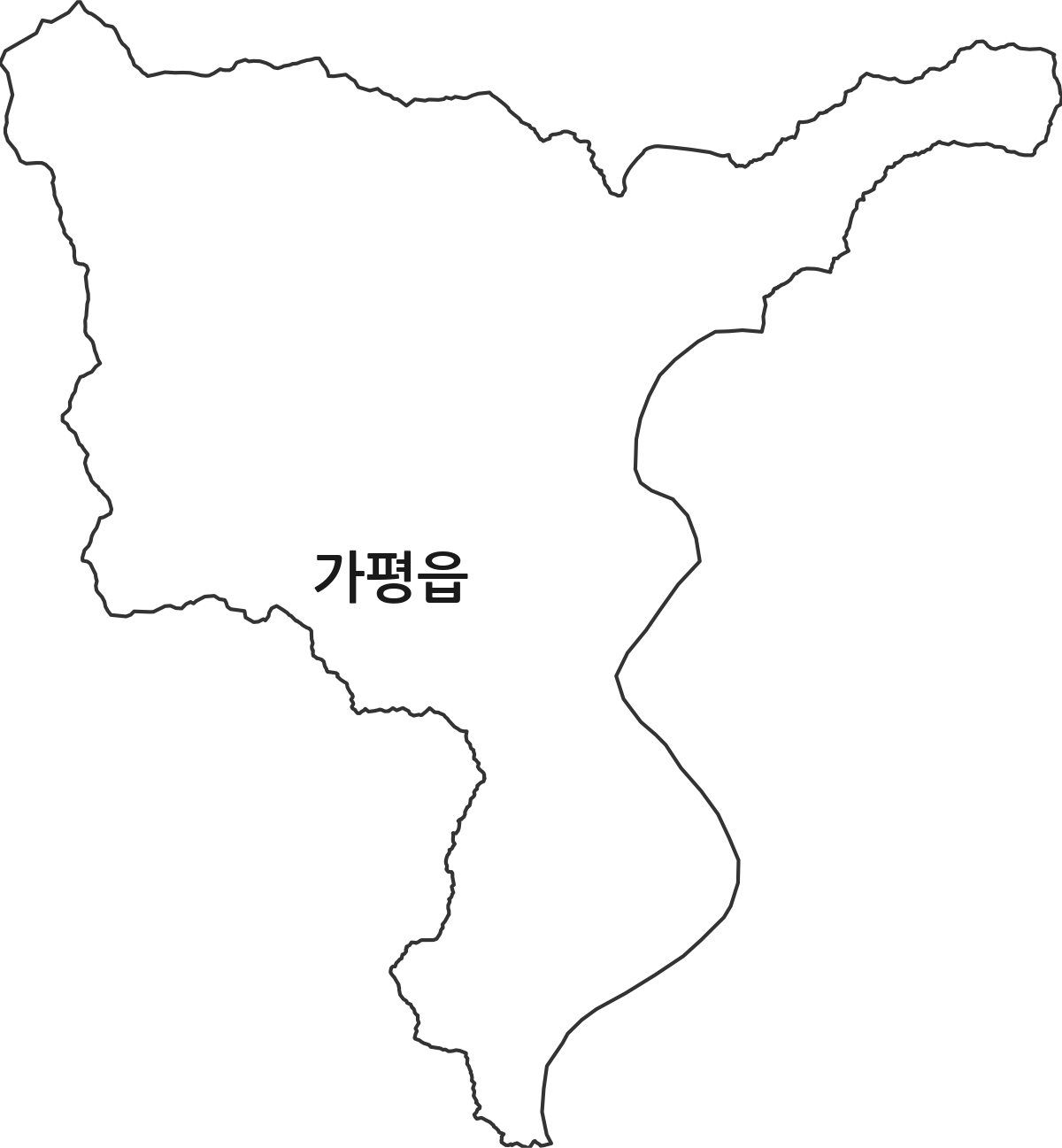 경기도 가평군 가평읍 행정동 행정구역 경계 지도