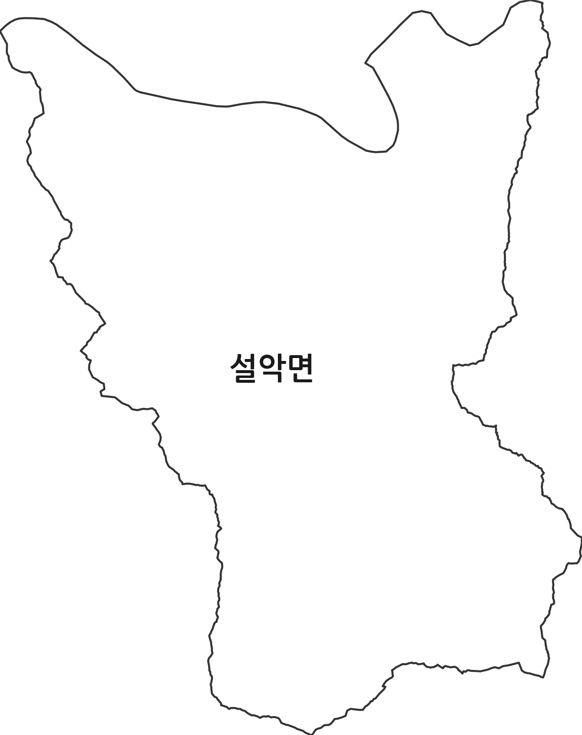 경기도 가평군 설악면 행정동 행정구역 경계 지도