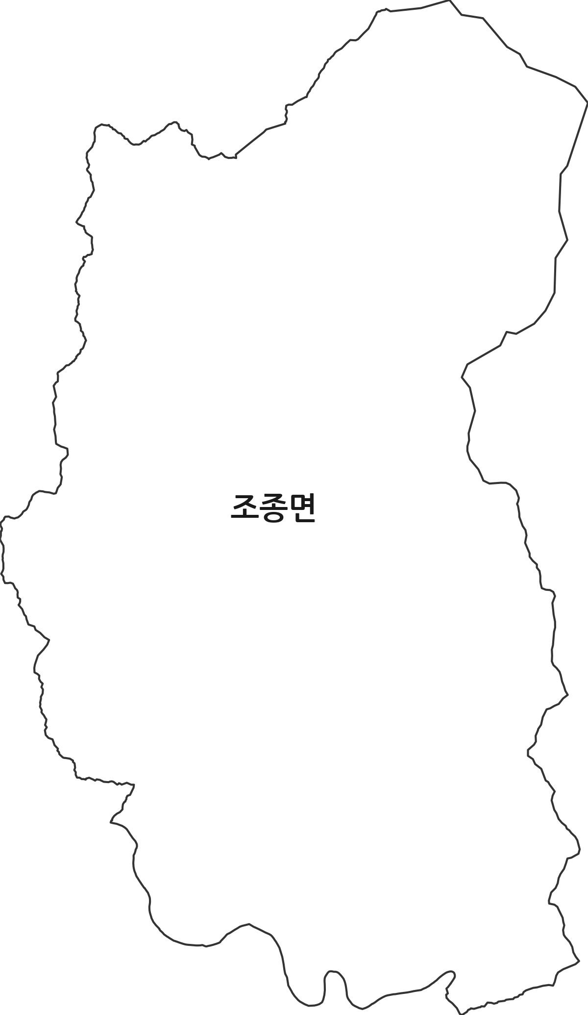 경기도 가평군 조종면 행정동 행정구역 경계 지도