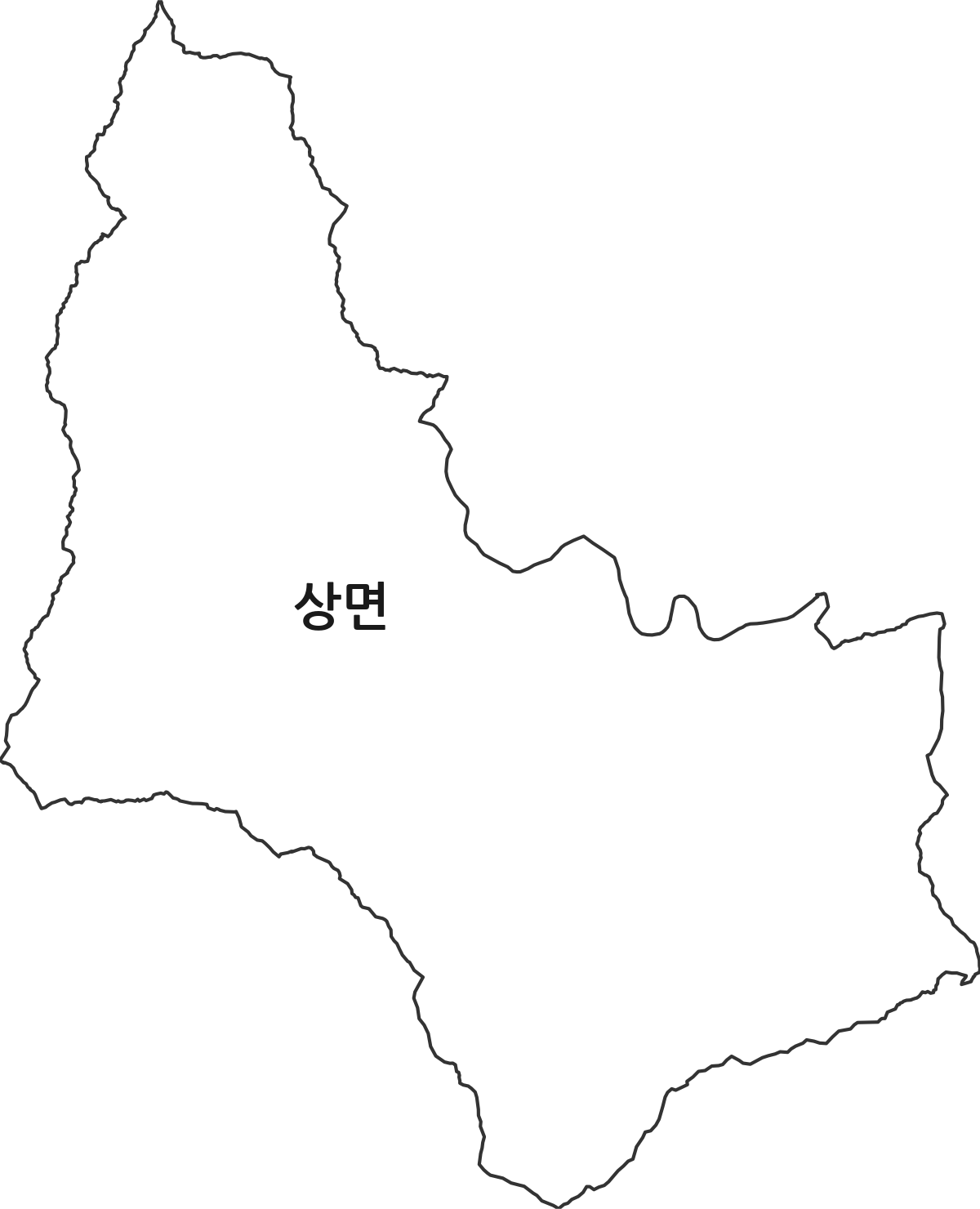 경기도 가평군 상면 법정동 행정구역 경계 지도