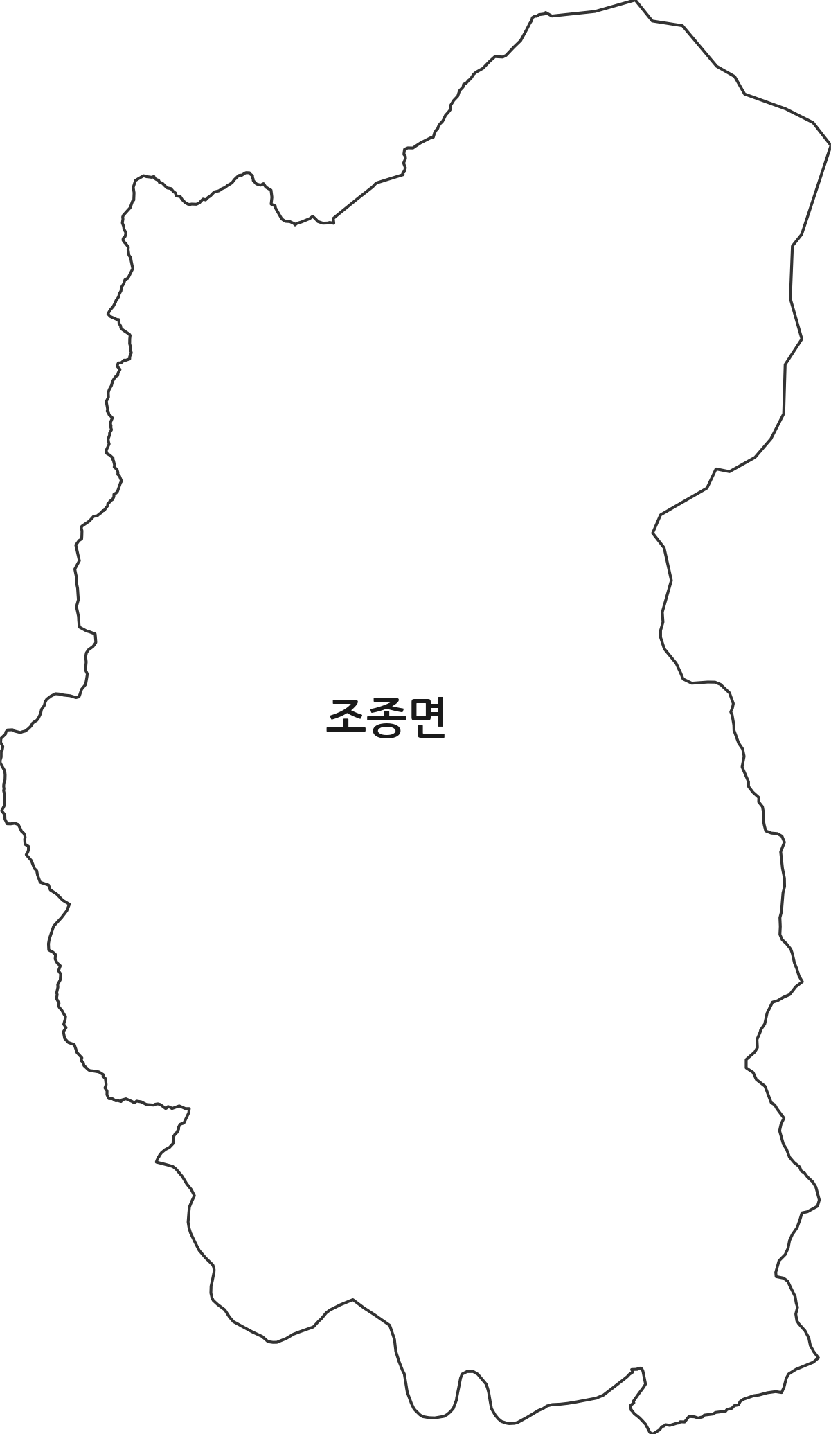 경기도 가평군 조종면 법정동 행정구역 경계 지도