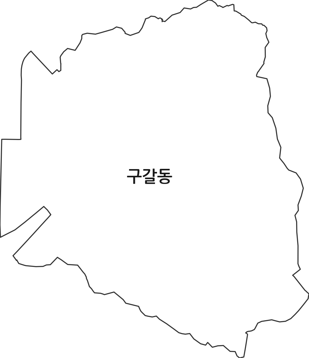 경기도 용인시 기흥구 구갈동 행정동 행정구역 경계 지도