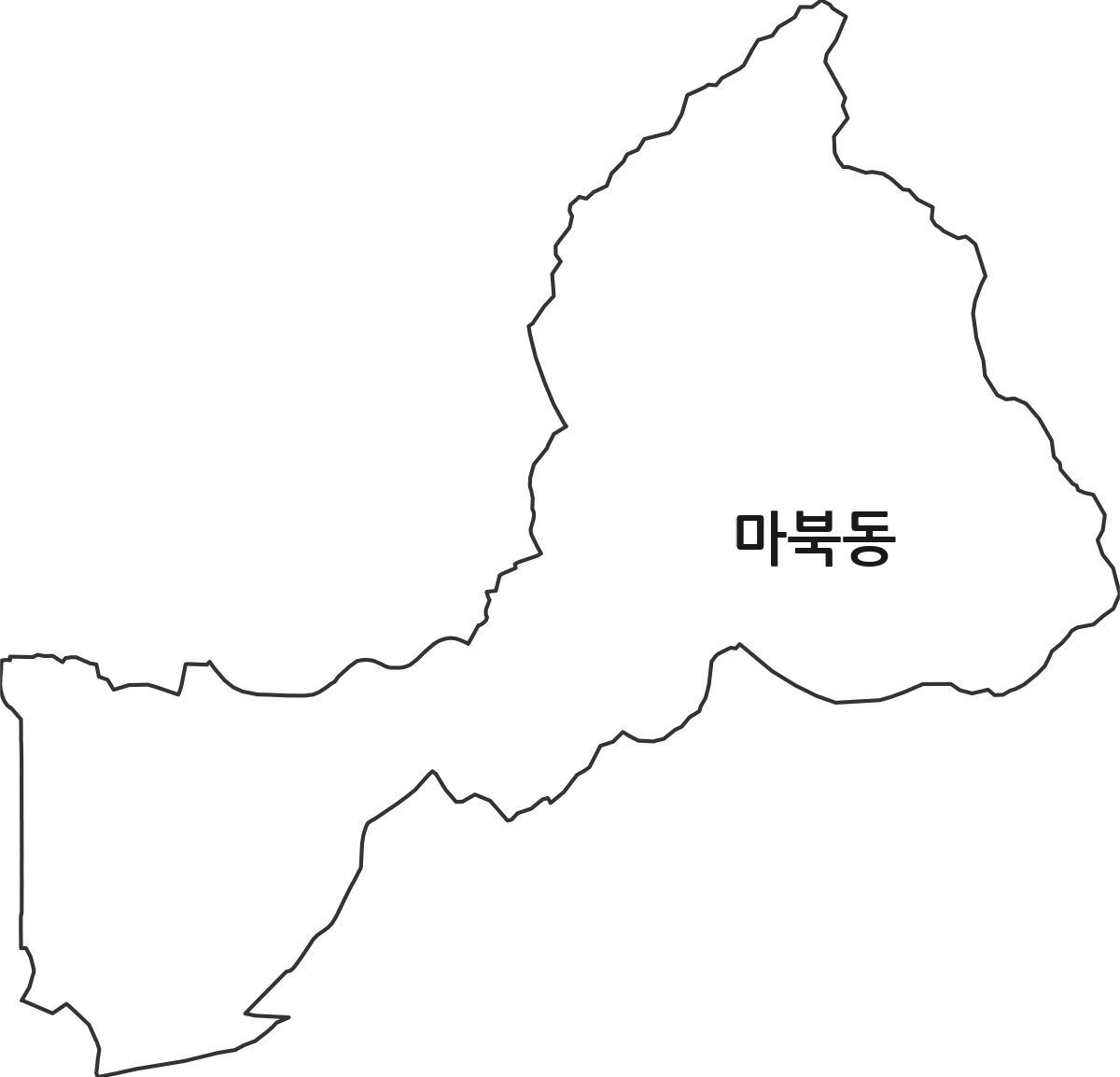 경기도 용인시 기흥구 마북동 행정동 행정구역 경계 지도