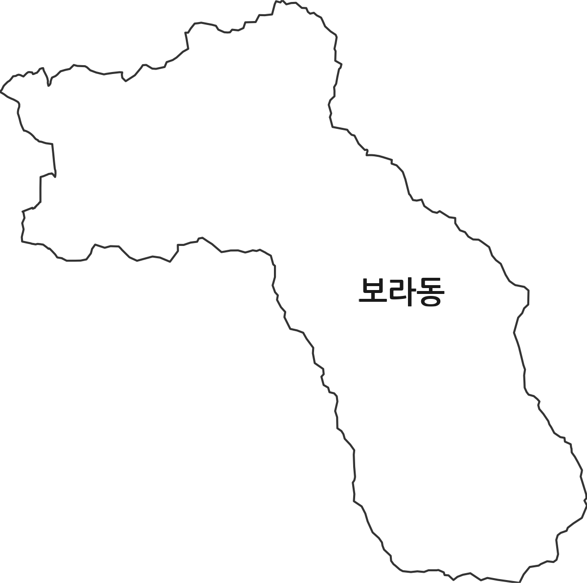 경기도 용인시 기흥구 보라동 행정동 행정구역 경계 지도