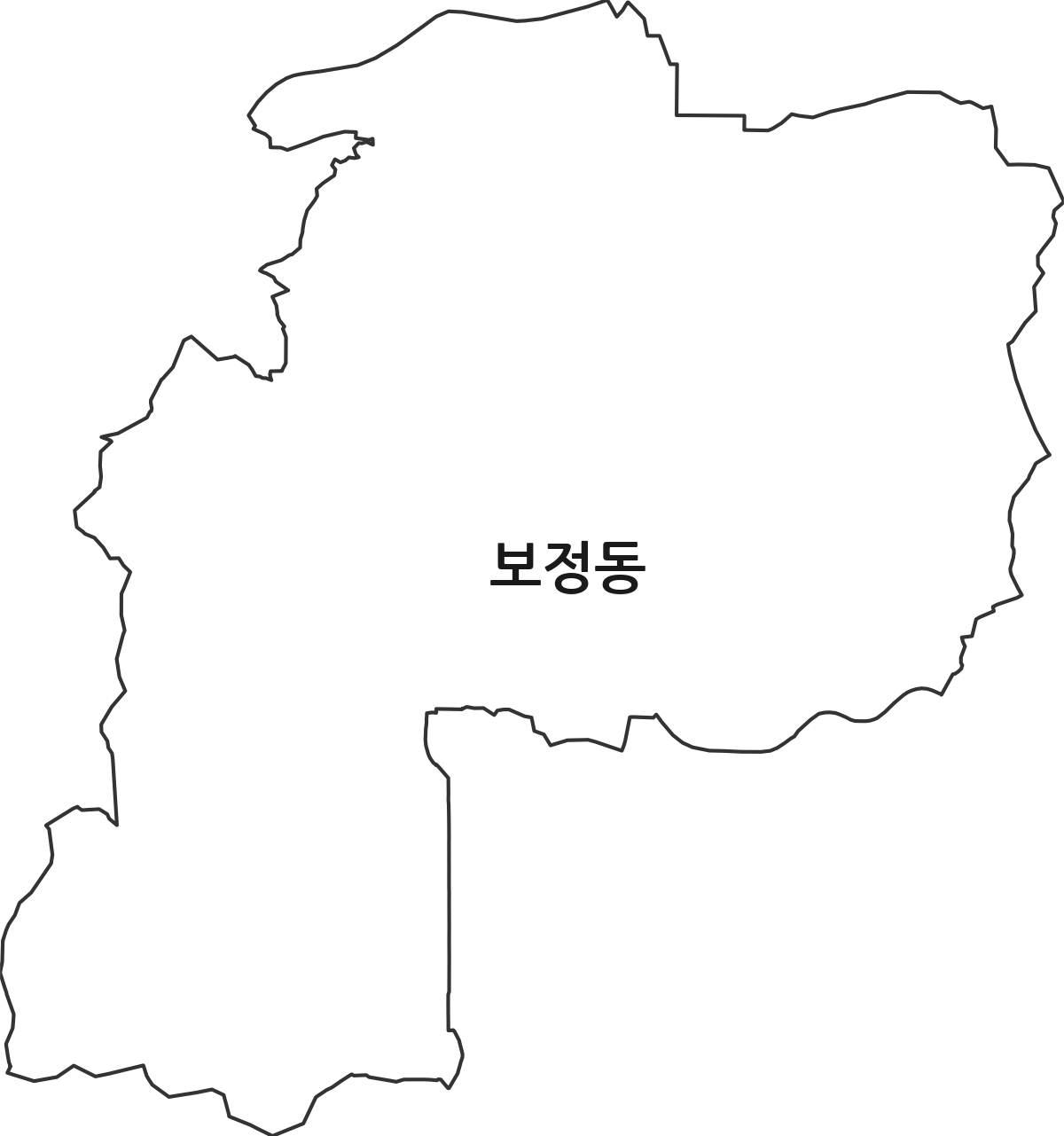 경기도 용인시 기흥구 보정동 행정동 행정구역 경계 지도