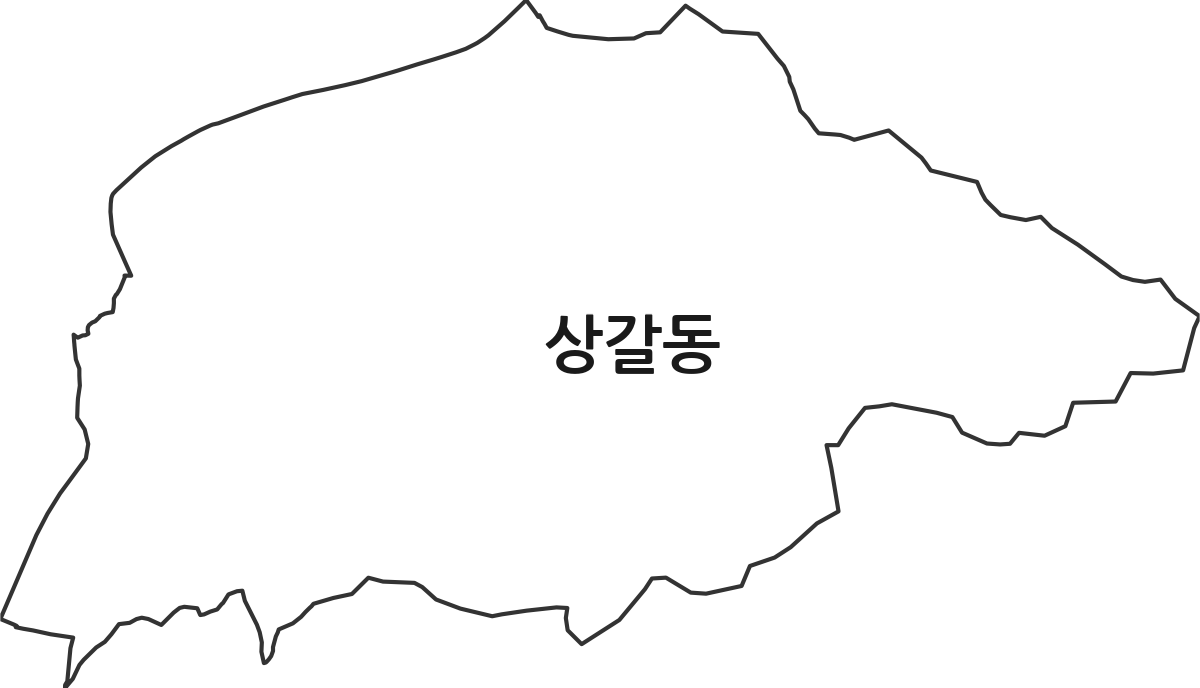 경기도 용인시 기흥구 상갈동 행정동 행정구역 경계 지도
