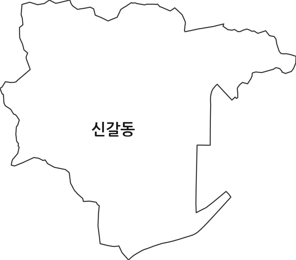 경기도 용인시 기흥구 신갈동 행정동 행정구역 경계 지도
