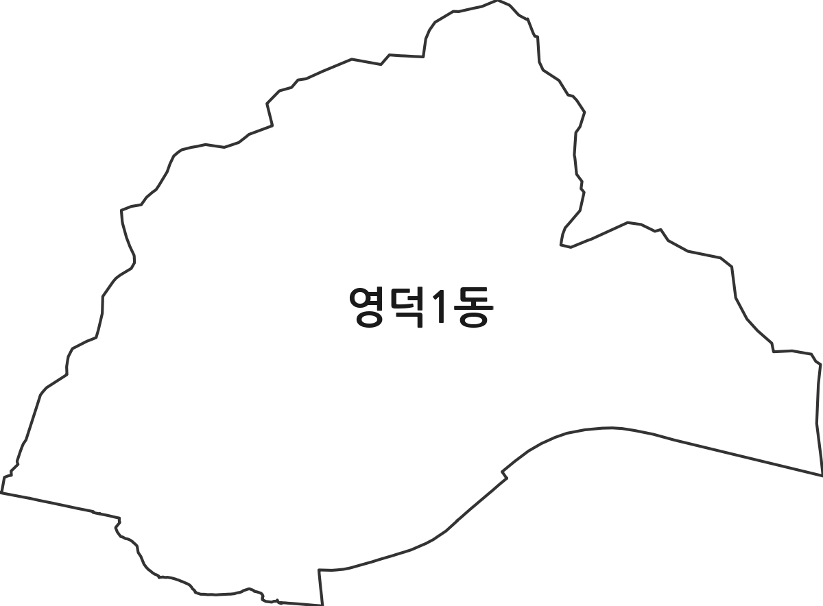 경기도 용인시 기흥구 영덕1동 행정동 행정구역 경계 지도