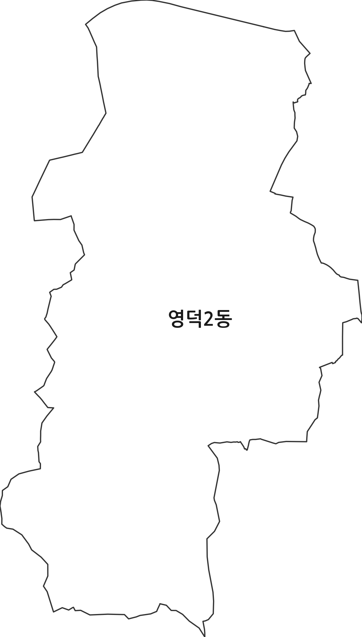 경기도 용인시 기흥구 영덕2동 행정동 행정구역 경계 지도