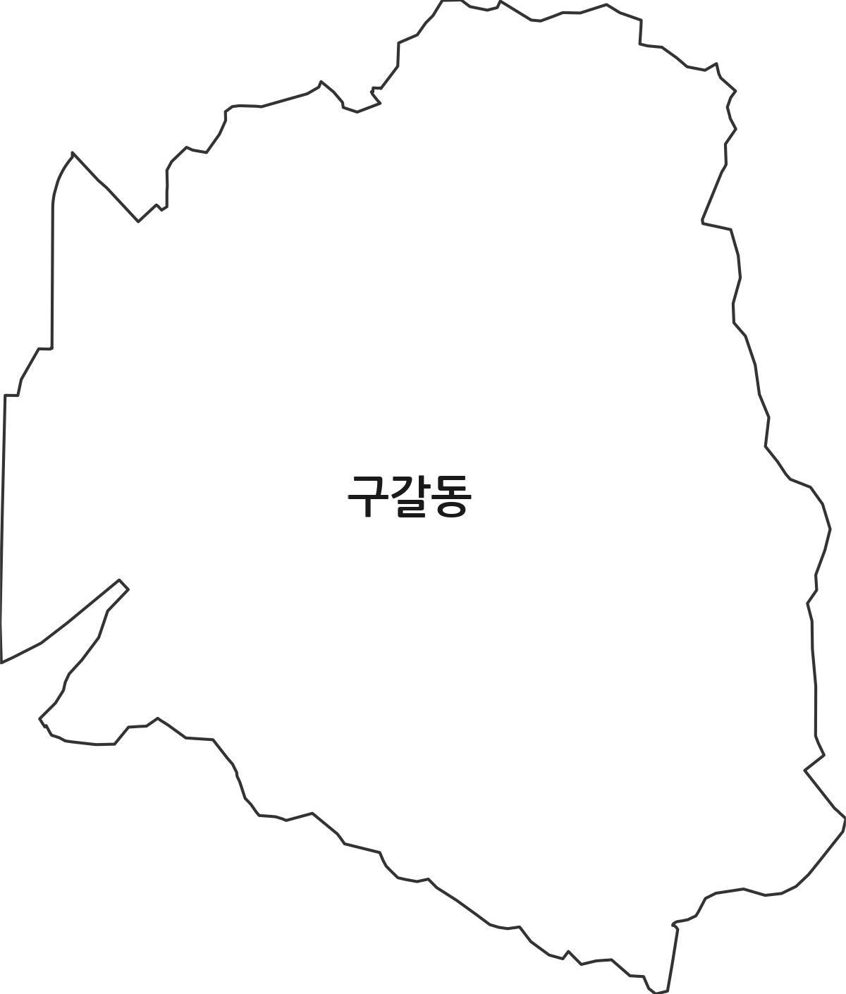 경기도 용인시 기흥구 구갈동 법정동 행정구역 경계 지도