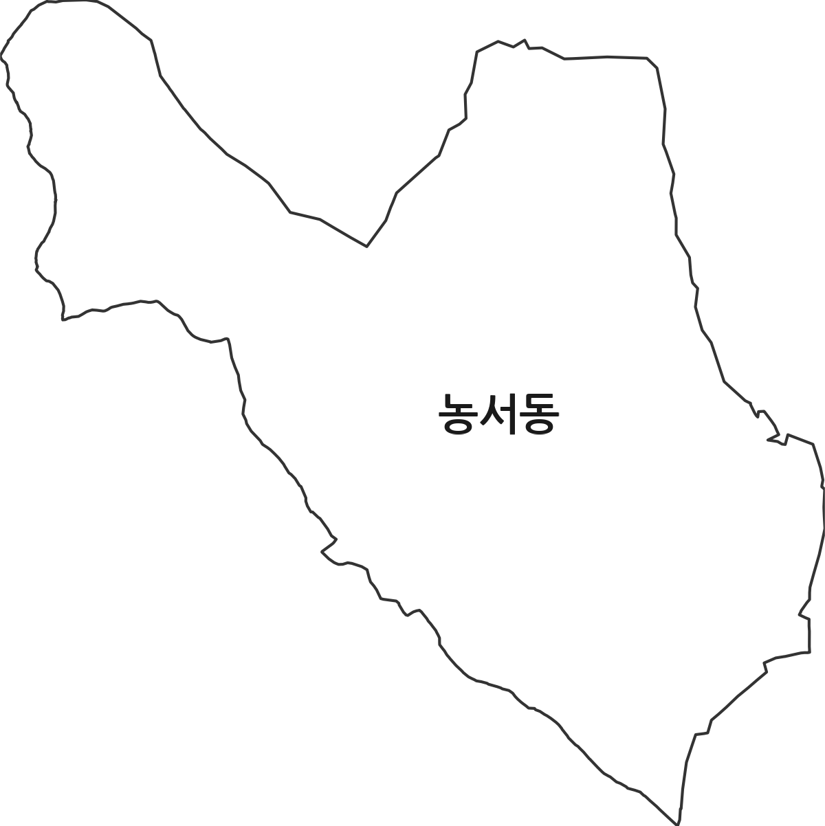 경기도 용인시 기흥구 농서동 법정동 행정구역 경계 지도