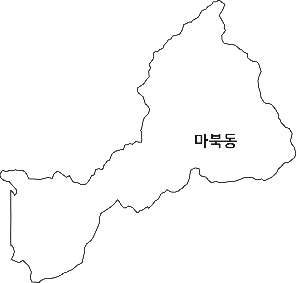 경기도 용인시 기흥구 마북동 법정동 행정구역 경계 지도