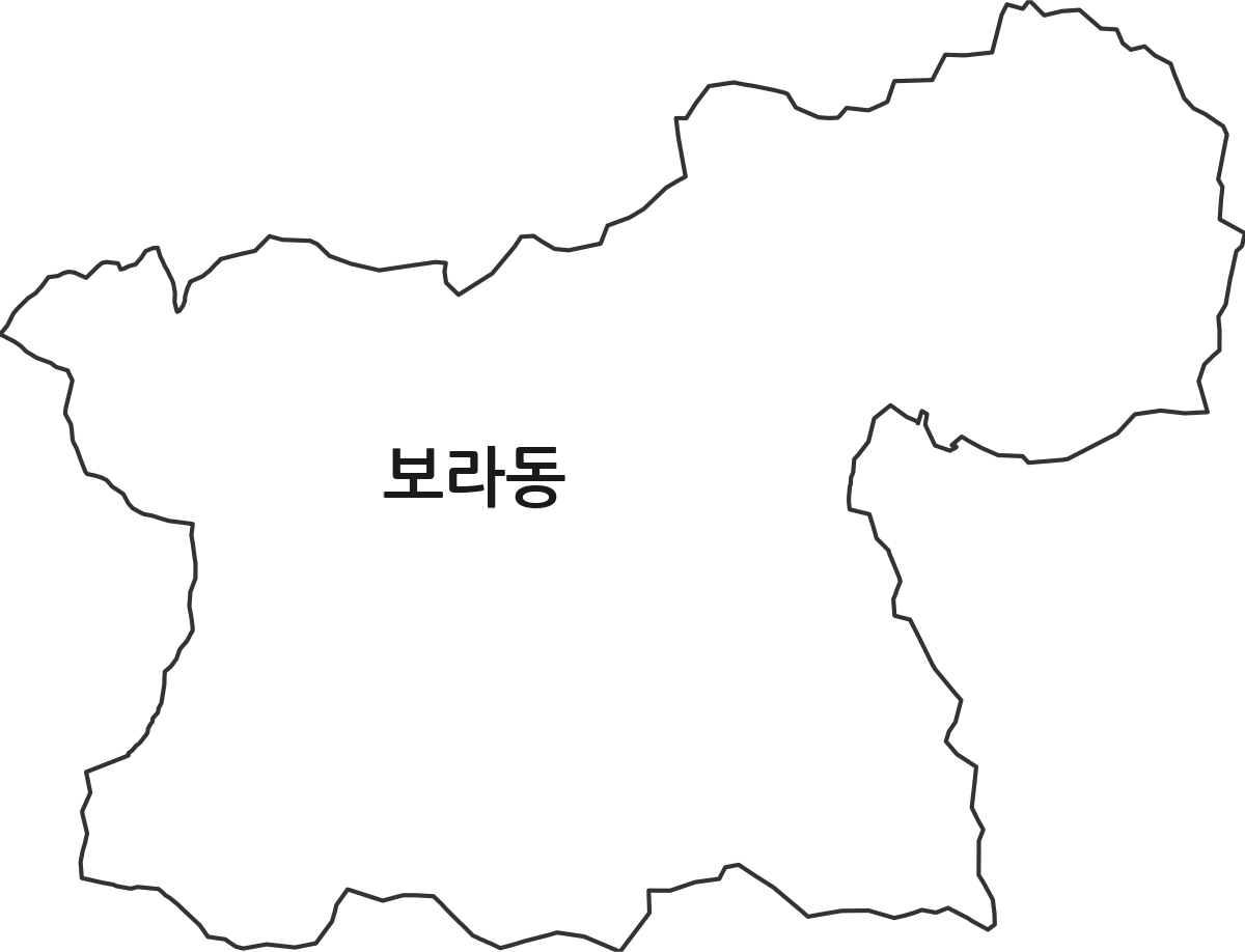 경기도 용인시 기흥구 보라동 법정동 행정구역 경계 지도
