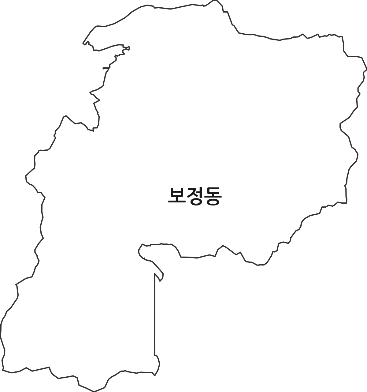 경기도 용인시 기흥구 보정동 법정동 행정구역 경계 지도