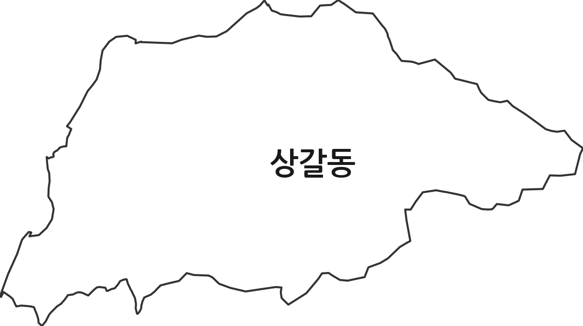 경기도 용인시 기흥구 상갈동 법정동 행정구역 경계 지도