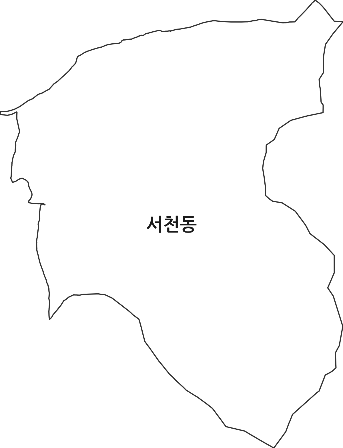 경기도 용인시 기흥구 서천동 법정동 행정구역 경계 지도