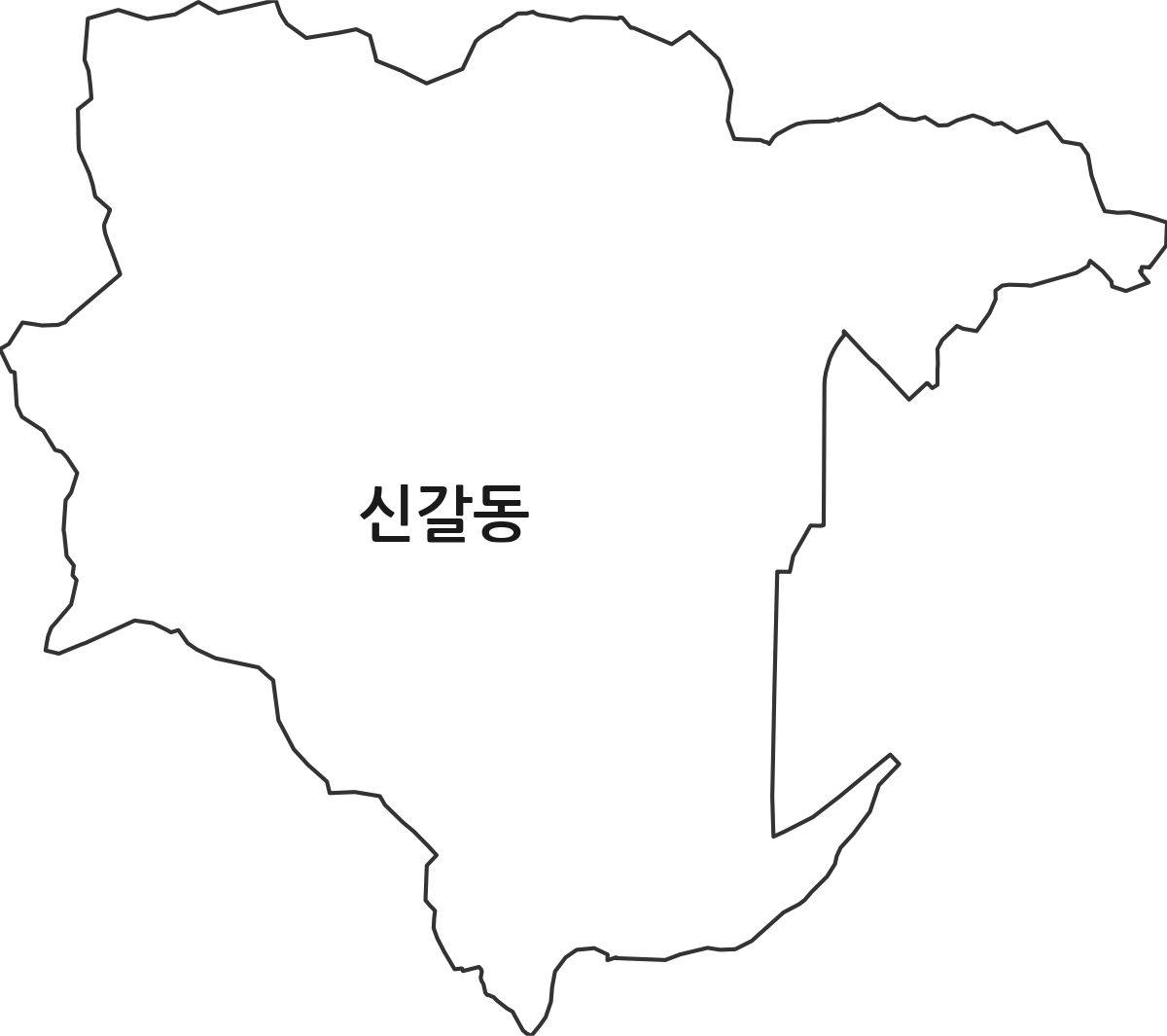 경기도 용인시 기흥구 신갈동 법정동 행정구역 경계 지도