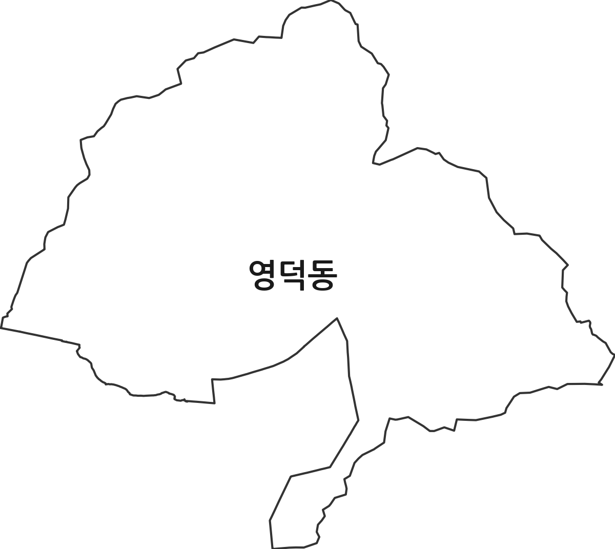 경기도 용인시 기흥구 영덕동 법정동 행정구역 경계 지도