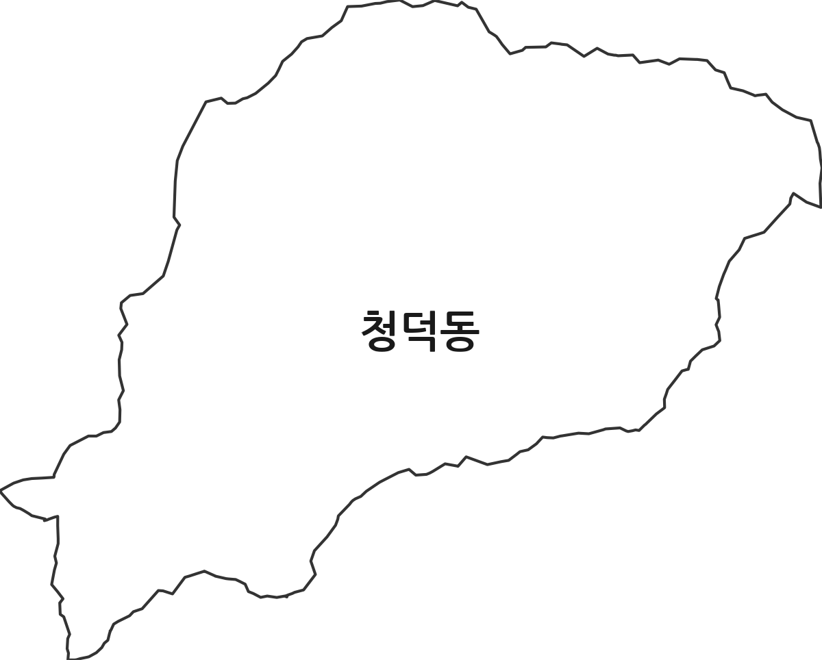 경기도 용인시 기흥구 청덕동 법정동 행정구역 경계 지도