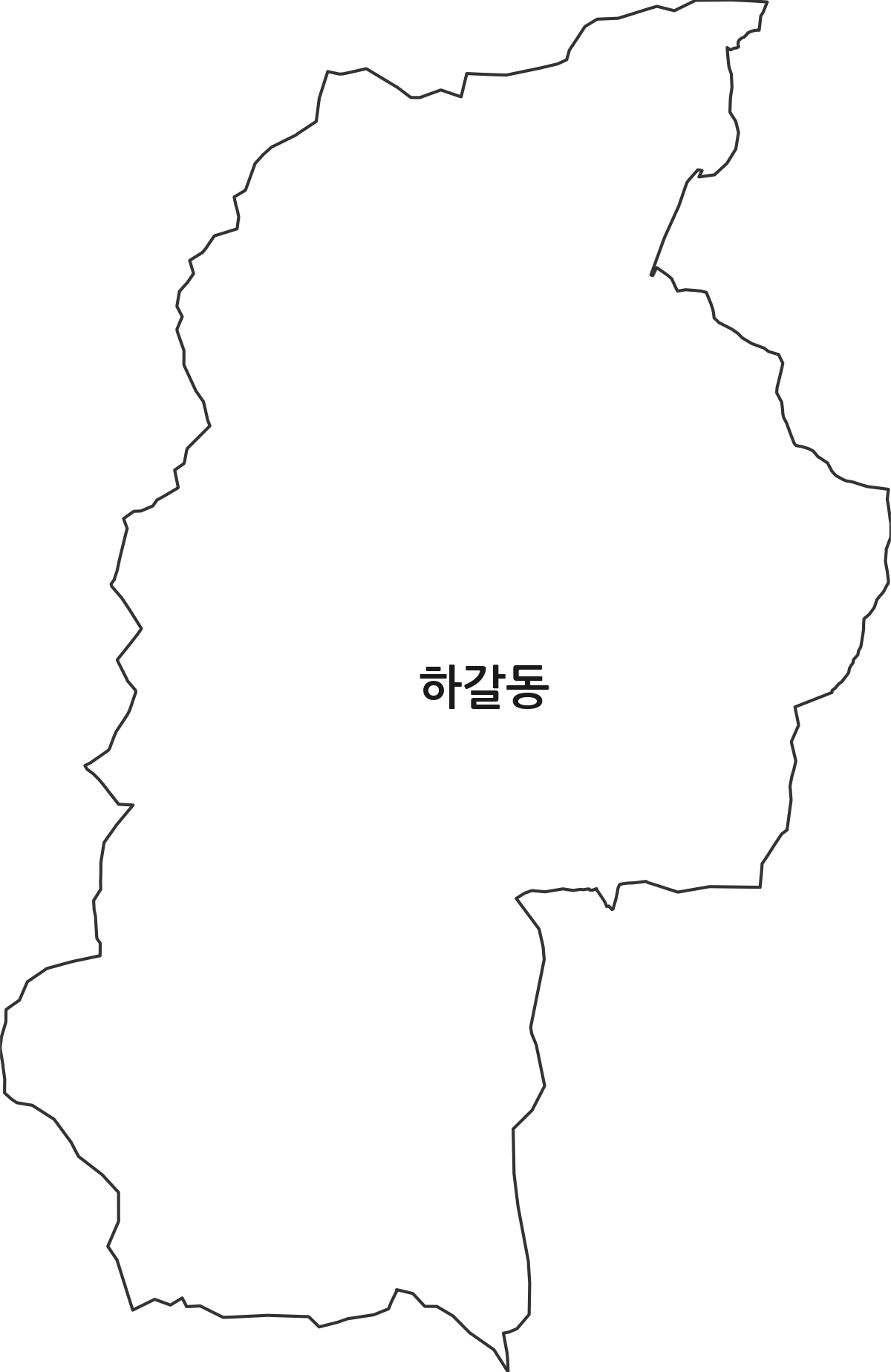 경기도 용인시 기흥구 하갈동 법정동 행정구역 경계 지도