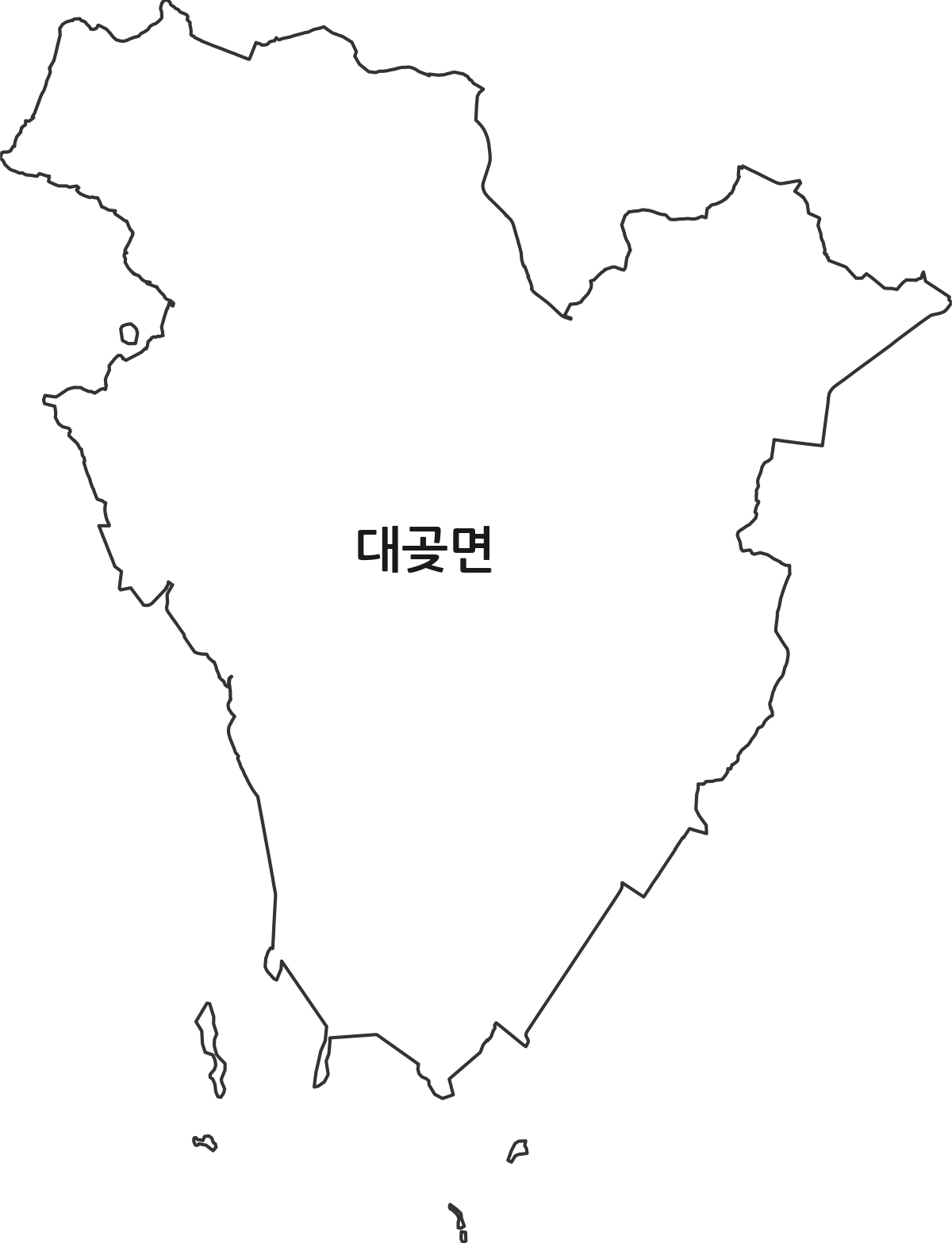 경기도 김포시 대곶면 행정동 행정구역 경계 지도
