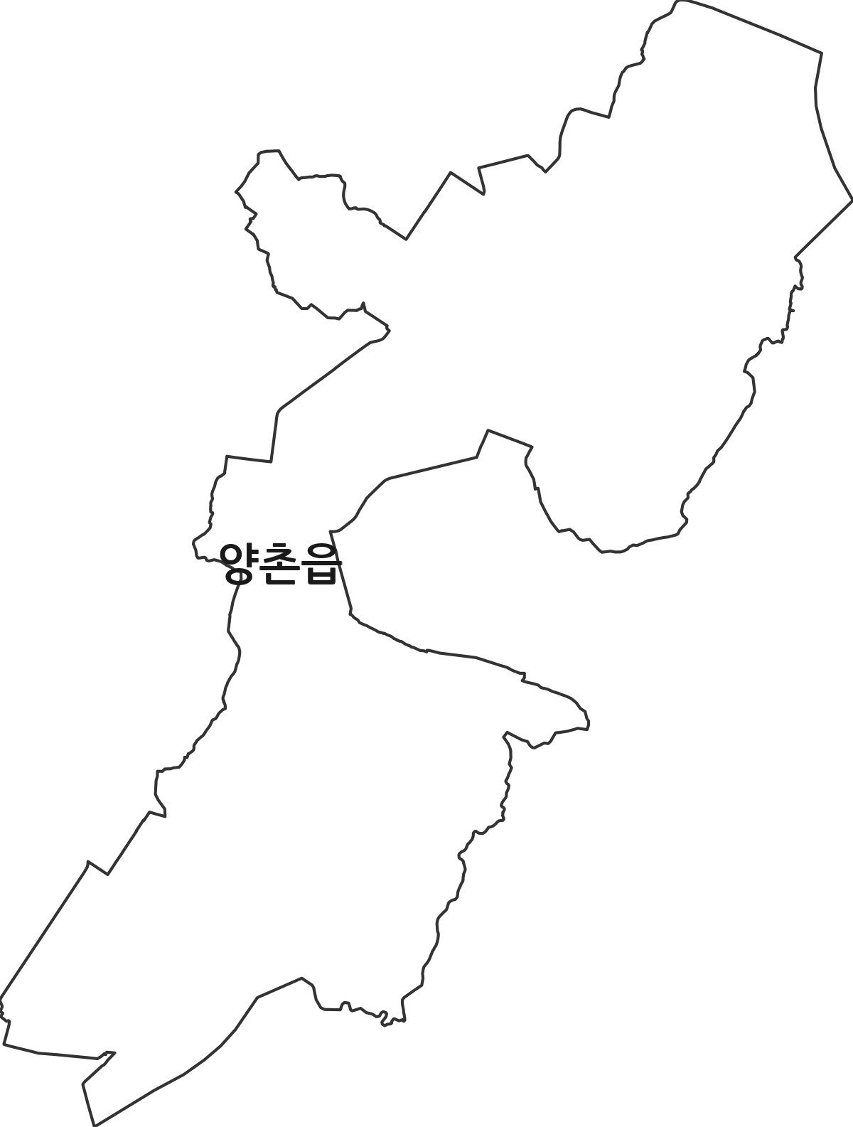 경기도 김포시 양촌읍 행정동 행정구역 경계 지도