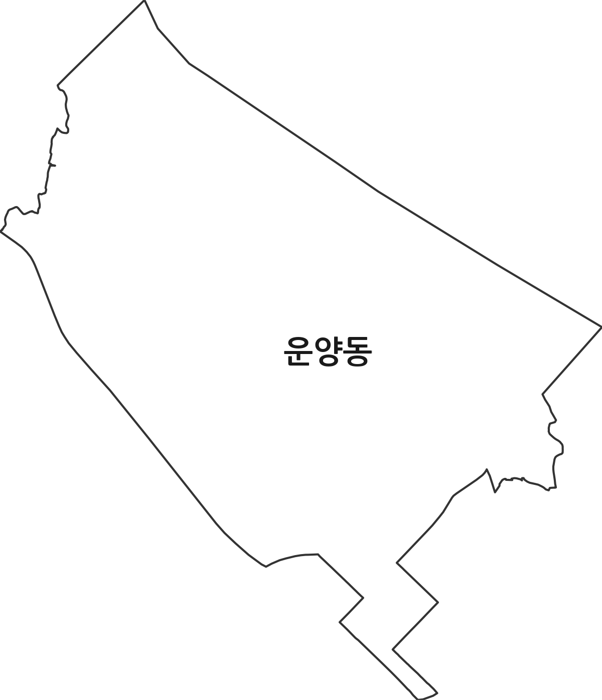 경기도 김포시 운양동 행정동 행정구역 경계 지도