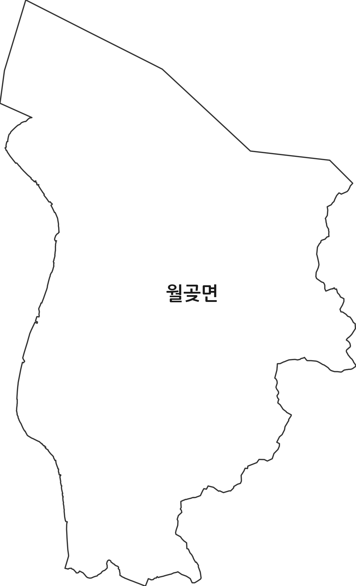 경기도 김포시 월곶면 행정동 행정구역 경계 지도