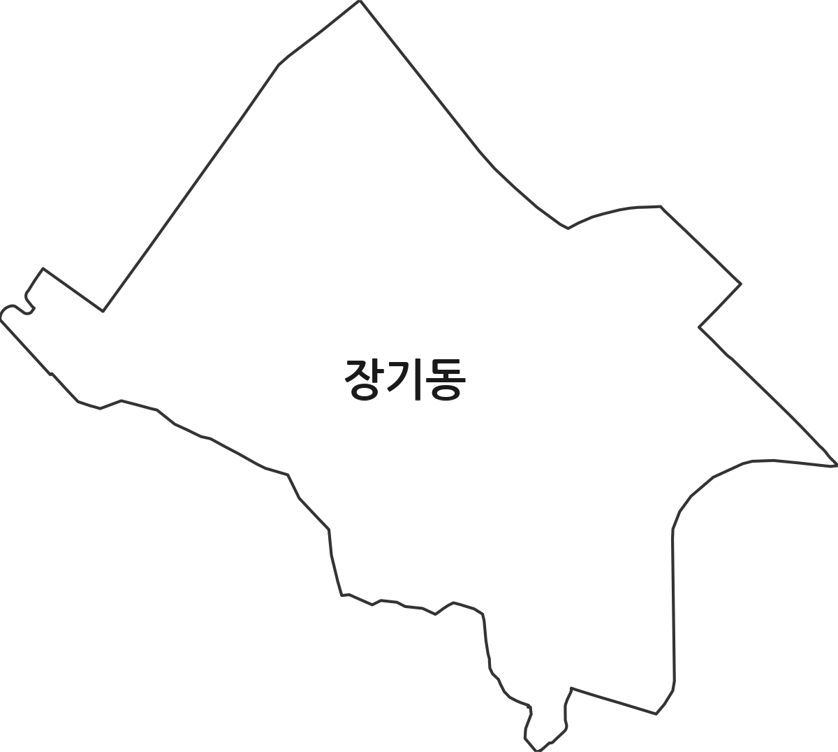 경기도 김포시 장기동 행정동 행정구역 경계 지도