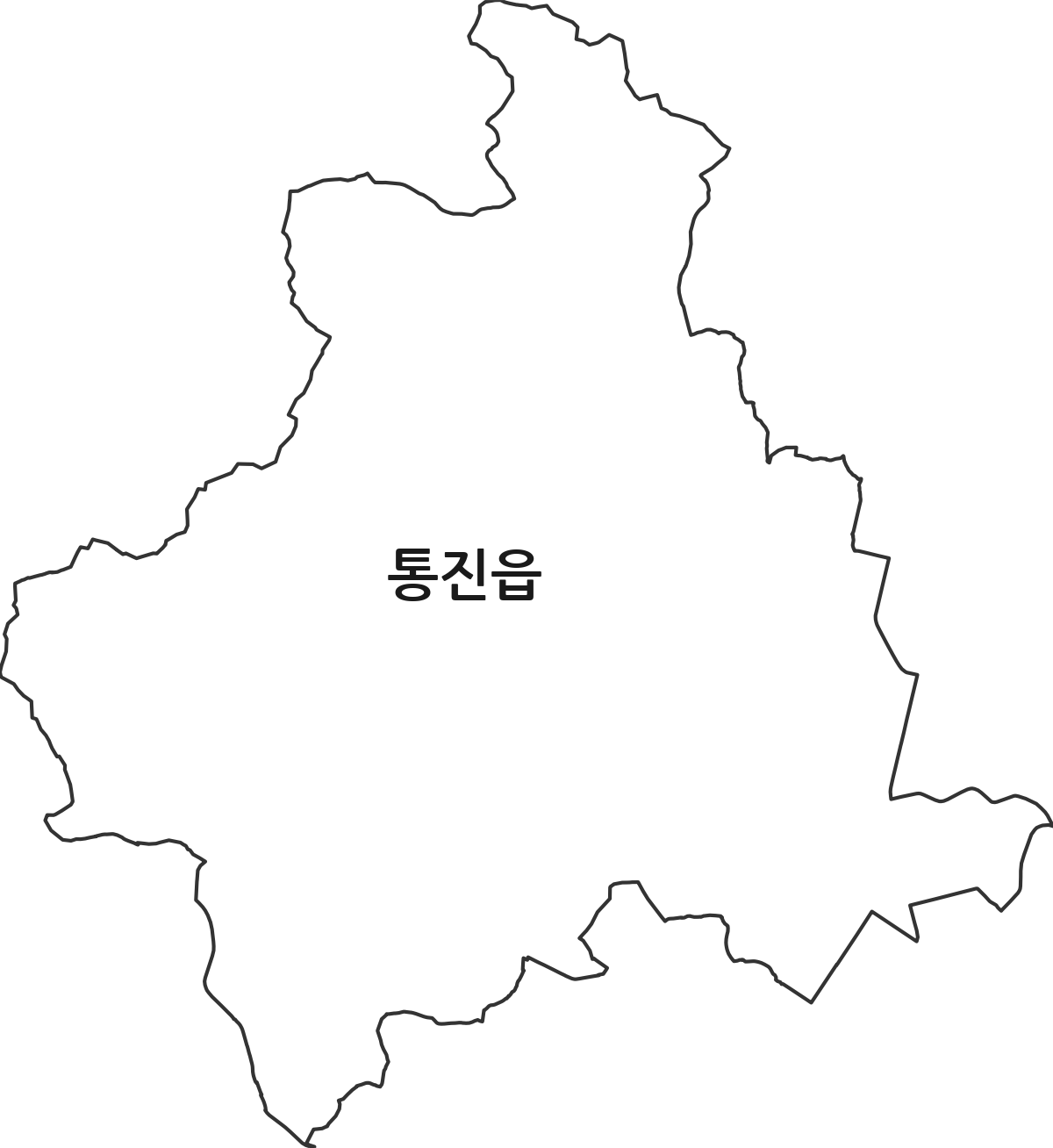 경기도 김포시 통진읍 행정동 행정구역 경계 지도
