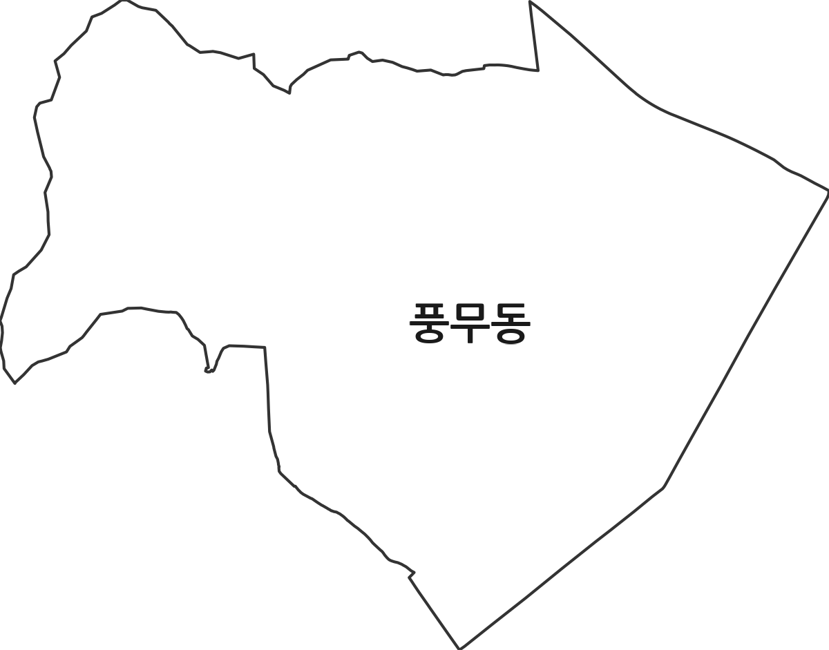 경기도 김포시 풍무동 행정동 행정구역 경계 지도