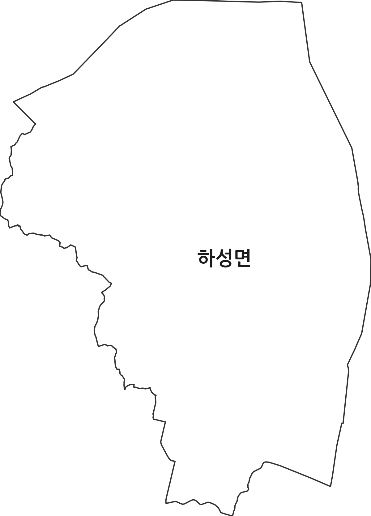 경기도 김포시 하성면 행정동 행정구역 경계 지도