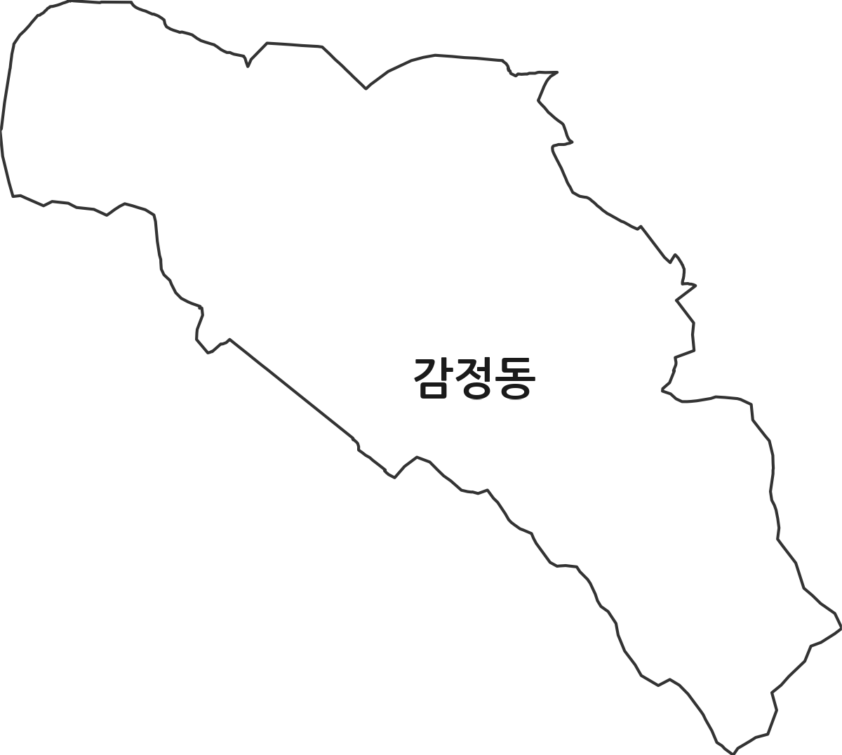 경기도 김포시 감정동 법정동 행정구역 경계 지도