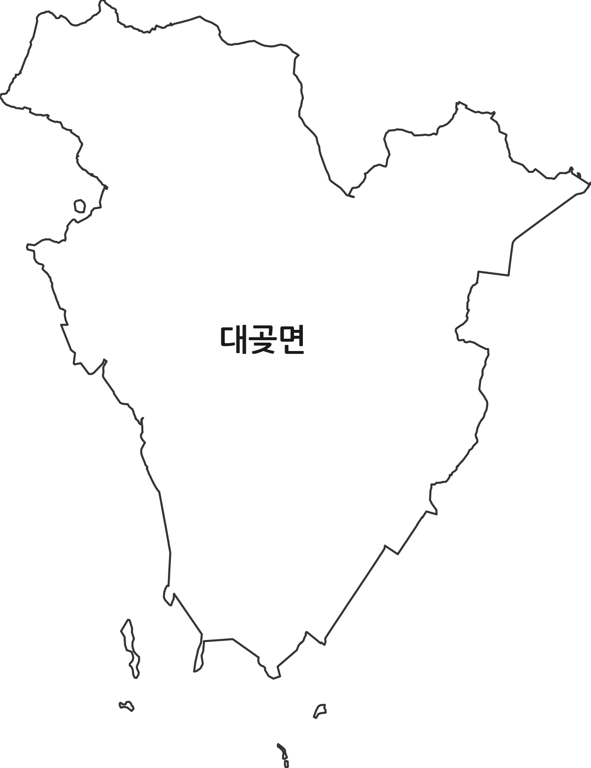경기도 김포시 대곶면 법정동 행정구역 경계 지도