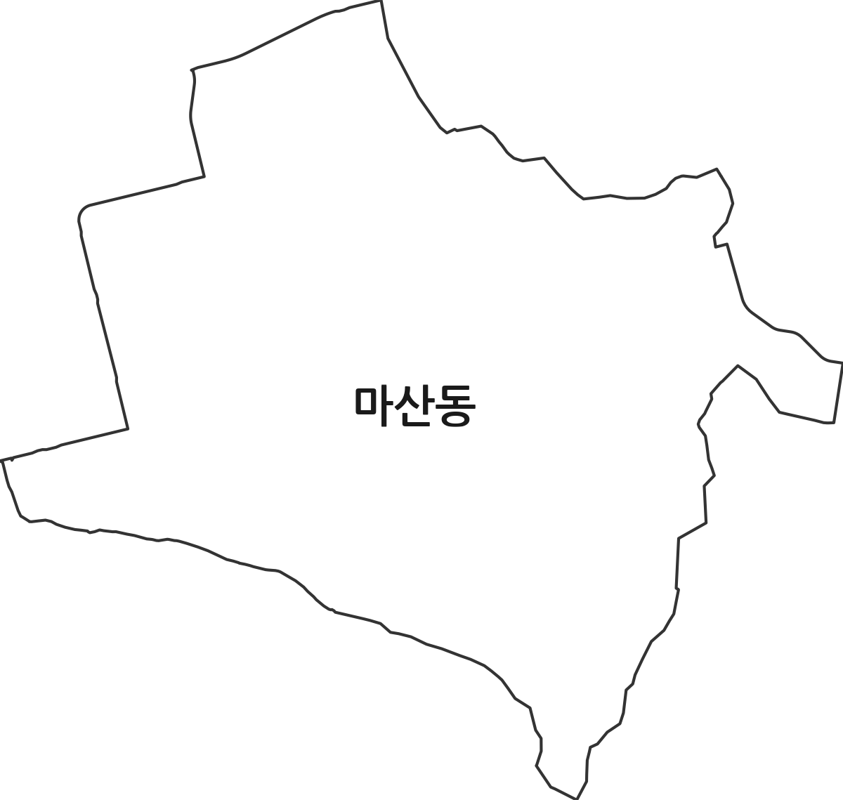 경기도 김포시 마산동 법정동 행정구역 경계 지도