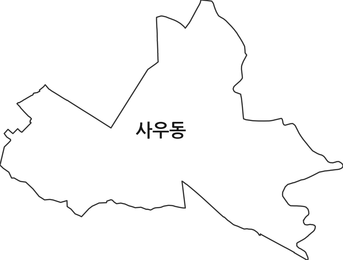 경기도 김포시 사우동 법정동 행정구역 경계 지도
