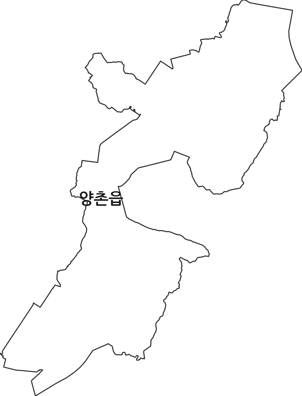 경기도 김포시 양촌읍 법정동 행정구역 경계 지도