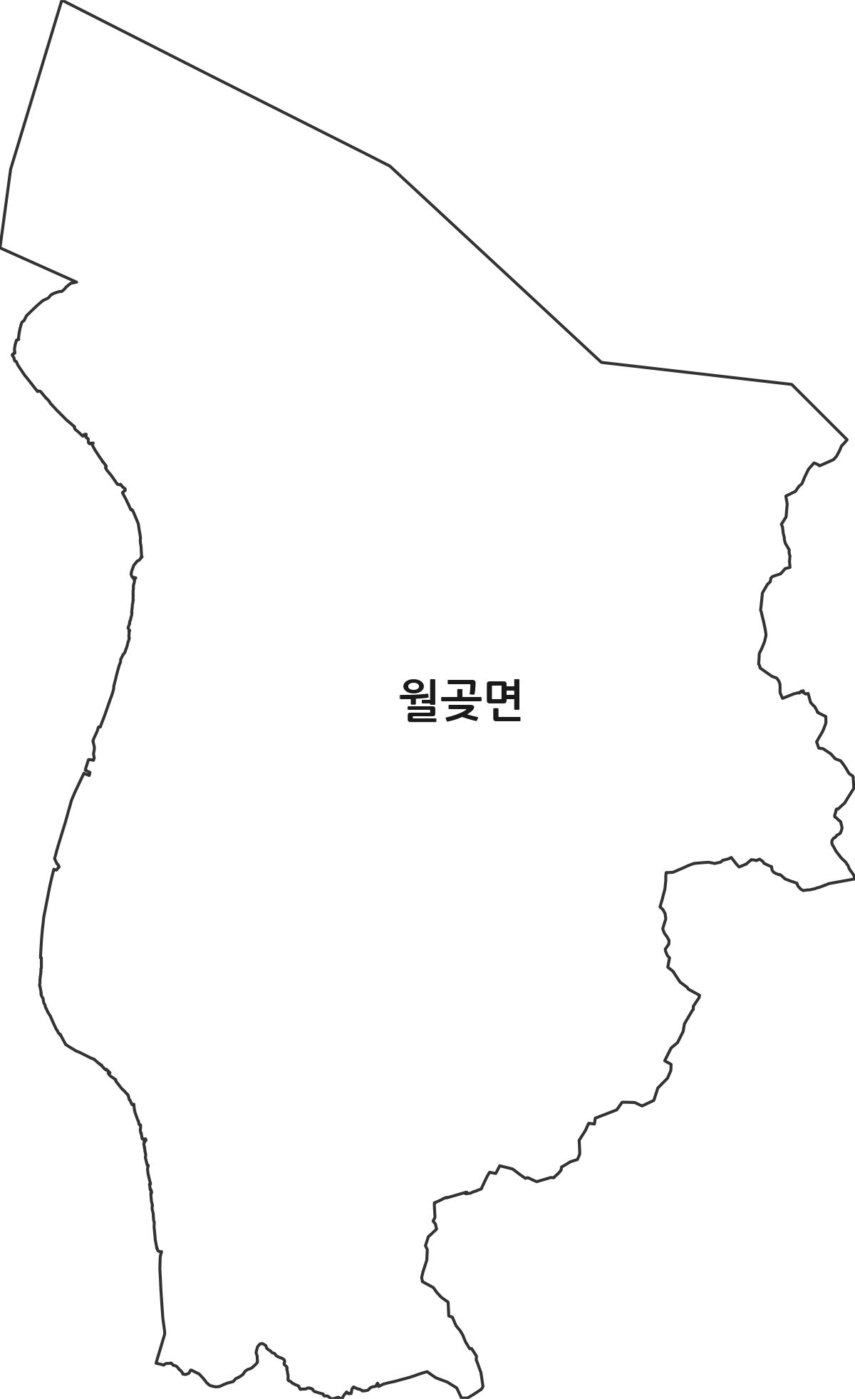 경기도 김포시 월곶면 법정동 행정구역 경계 지도