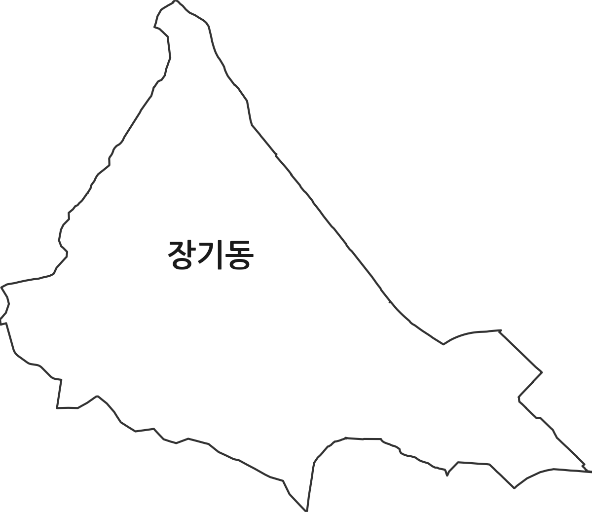 경기도 김포시 장기동 법정동 행정구역 경계 지도