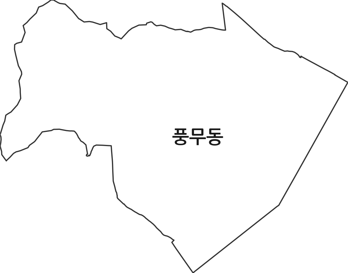 경기도 김포시 풍무동 법정동 행정구역 경계 지도