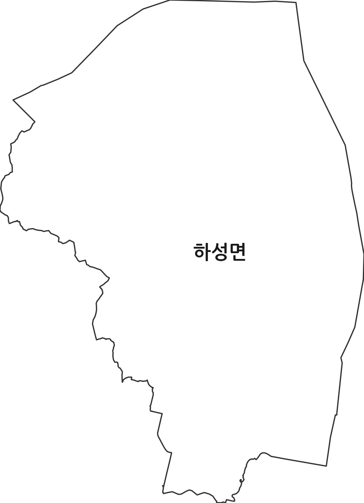 경기도 김포시 하성면 법정동 행정구역 경계 지도