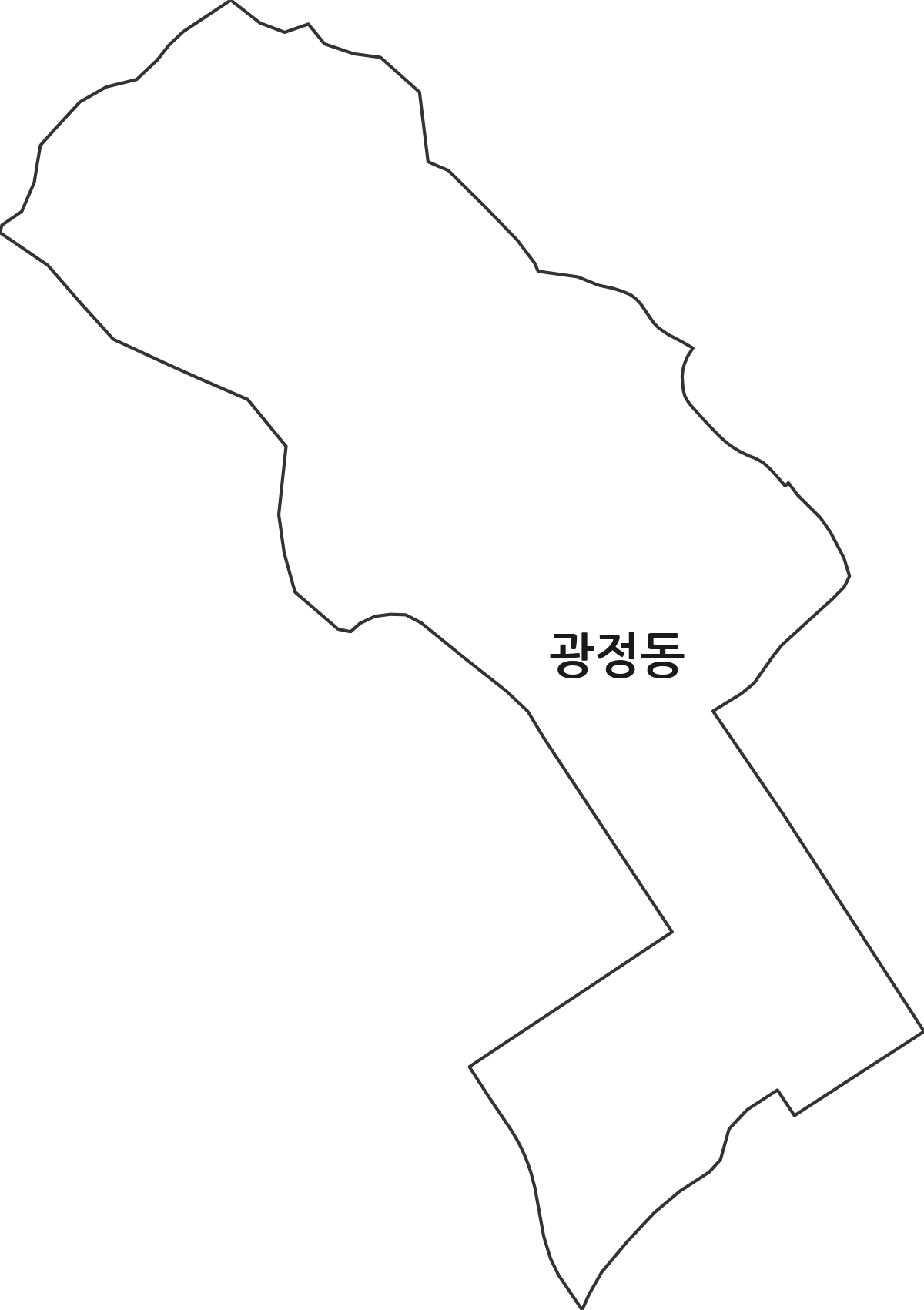 경기도 군포시 광정동 행정동 행정구역 경계 지도