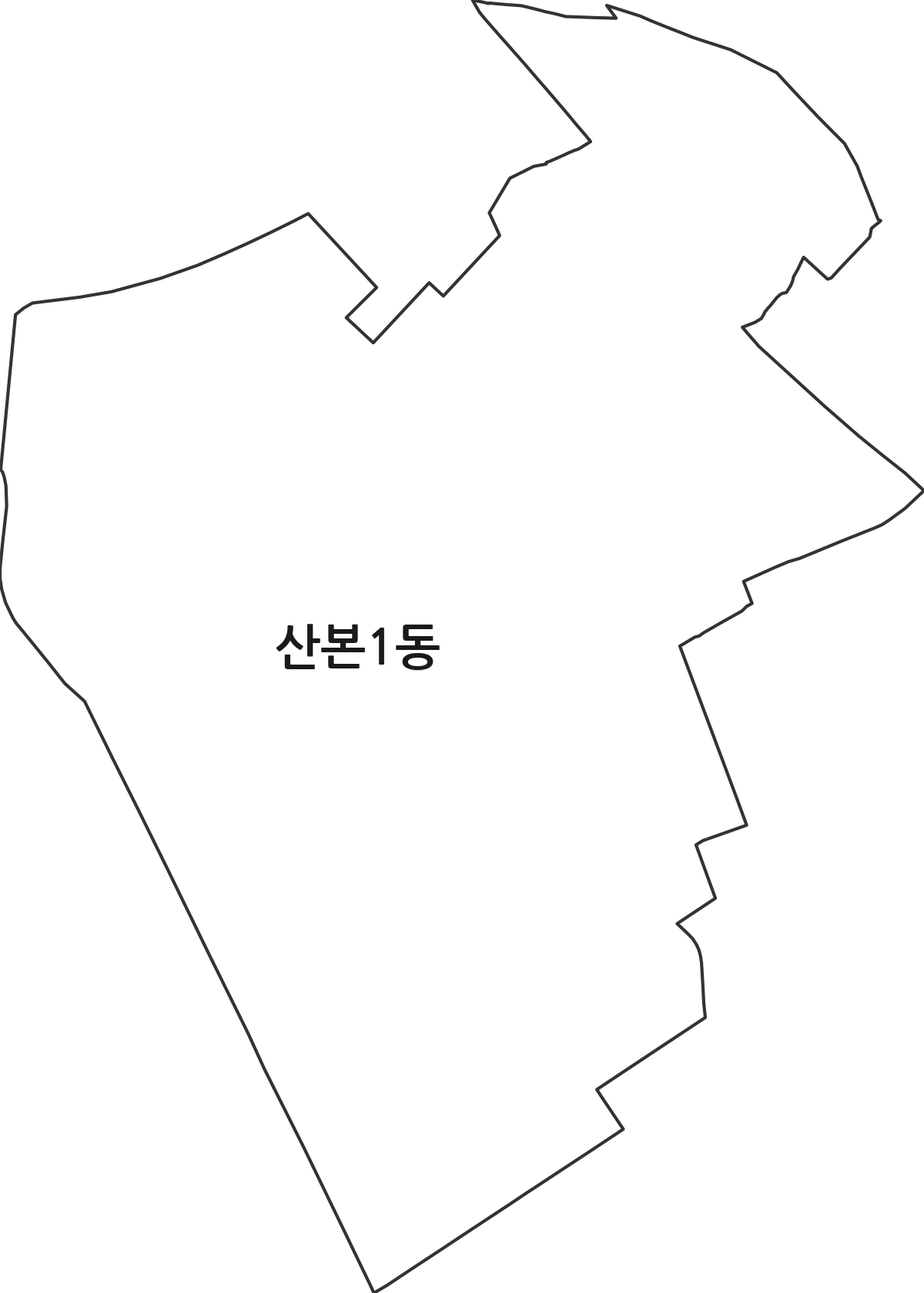 경기도 군포시 산본1동 행정동 행정구역 경계 지도