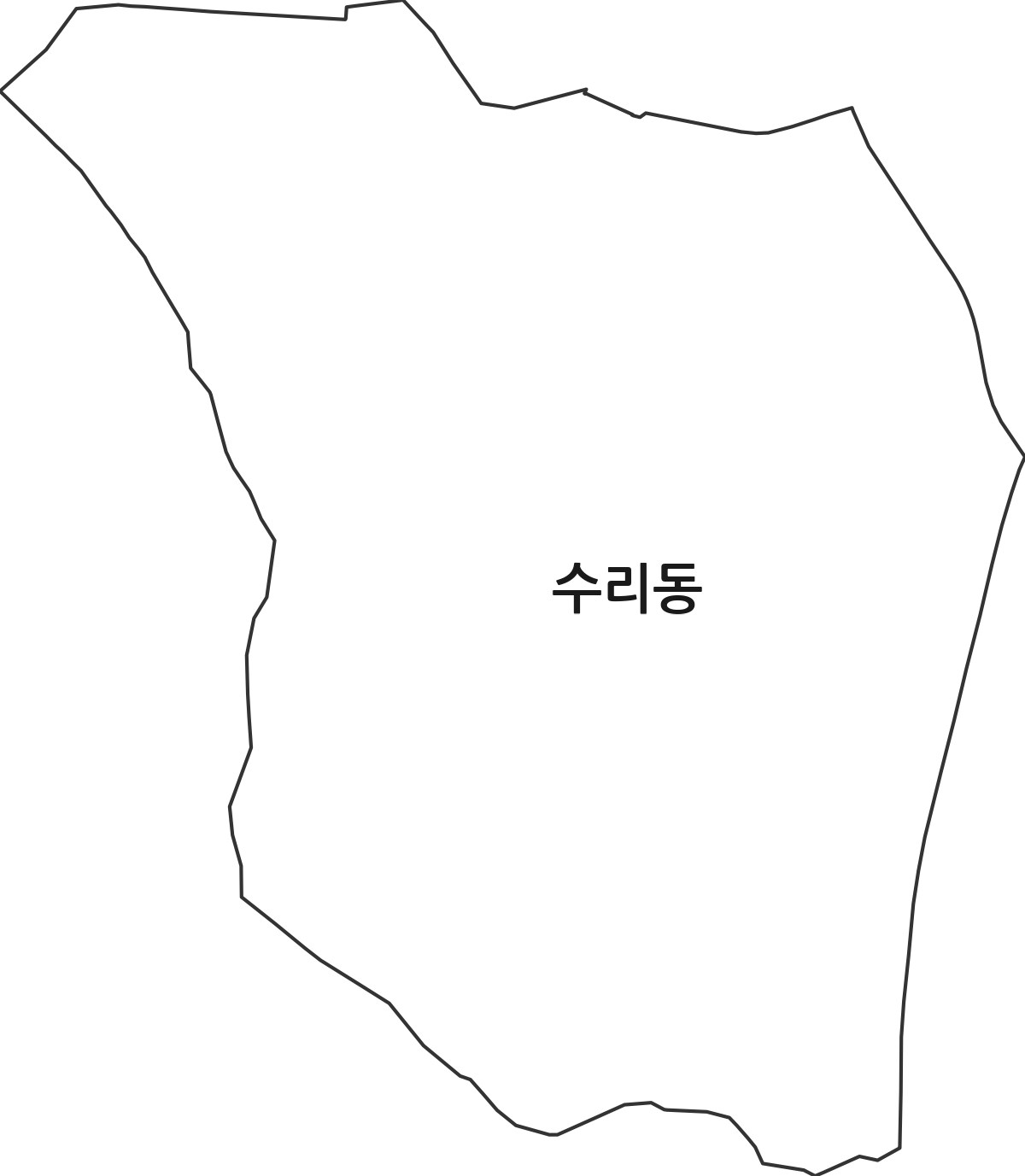 경기도 군포시 수리동 행정동 행정구역 경계 지도