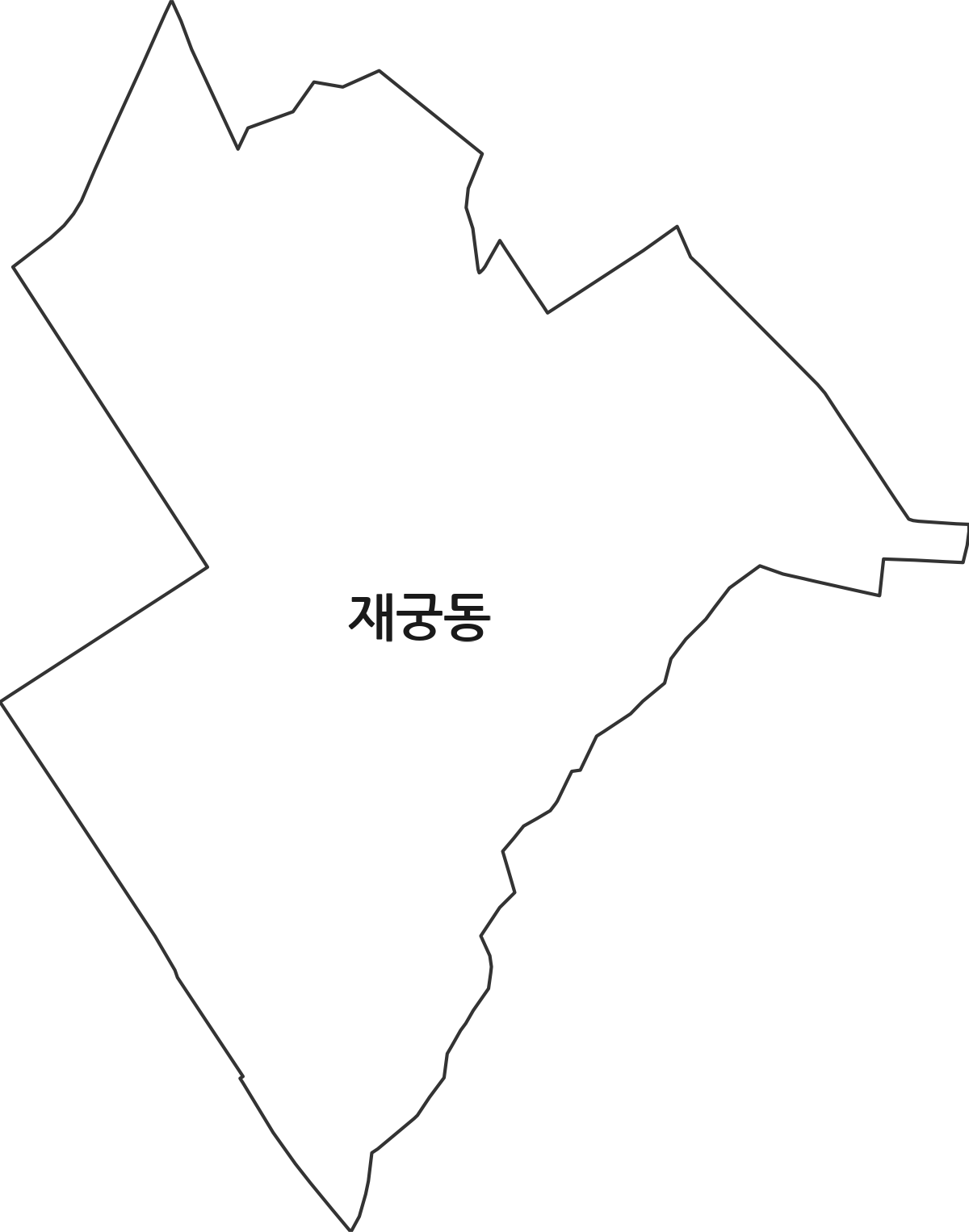 경기도 군포시 재궁동 행정동 행정구역 경계 지도