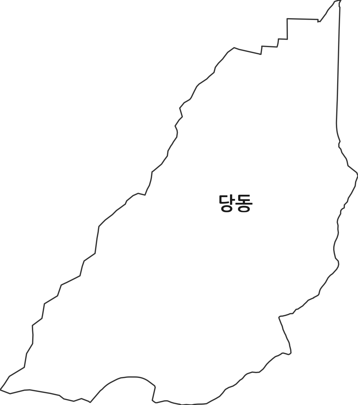 경기도 군포시 당동 법정동 행정구역 경계 지도