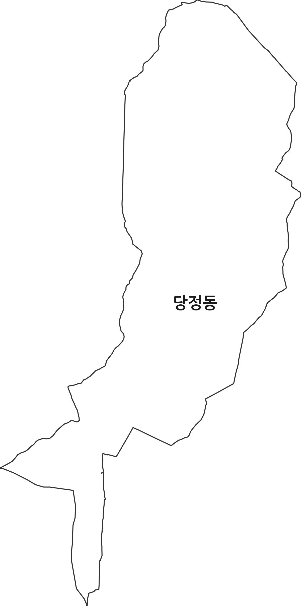 경기도 군포시 당정동 법정동 행정구역 경계 지도