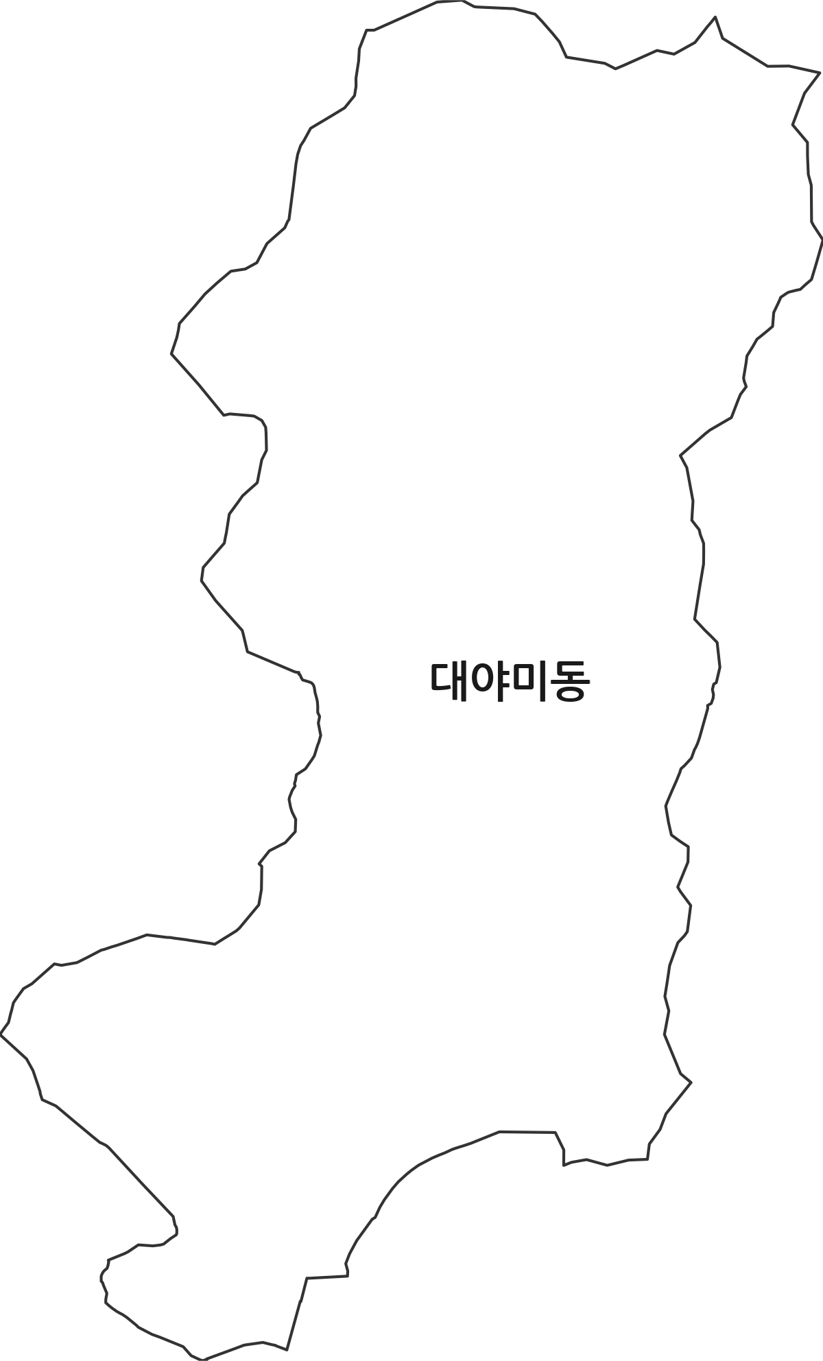 경기도 군포시 대야미동 법정동 행정구역 경계 지도