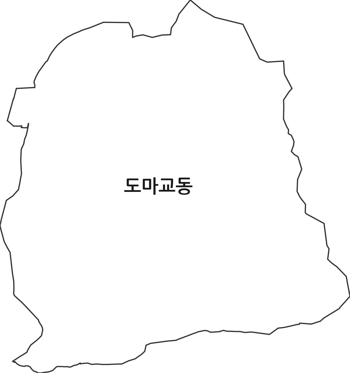 경기도 군포시 도마교동 법정동 행정구역 경계 지도