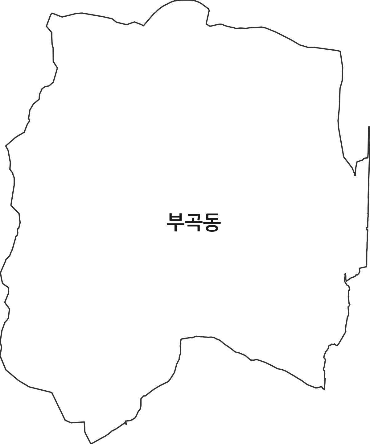 경기도 군포시 부곡동 법정동 행정구역 경계 지도